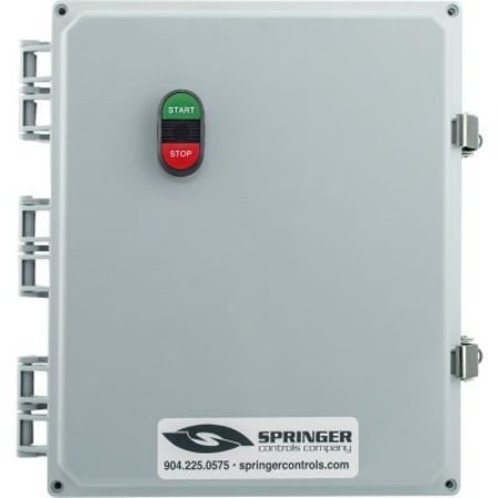 SPRINGER CONTROLS CO NEMA 4X Enclosed Motor Starter, 52A, 3PH, Direct Online, Start/Stop, 250-500V, 30-40A AF5206P1K-4P